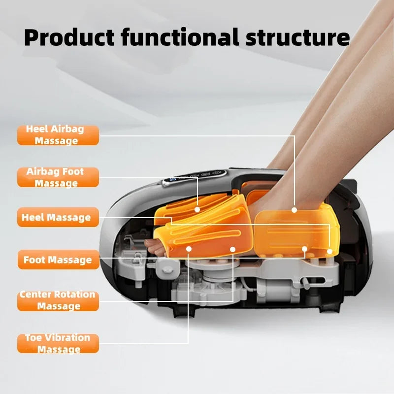 Heat and Air Compression Foot Massager with Remote, LCD Display & Adjustable Intensity