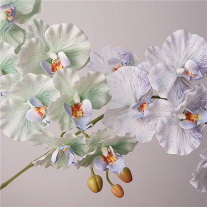 Lifelike 9-Stem Silk Orchid Arrangement for Timeless Elegance