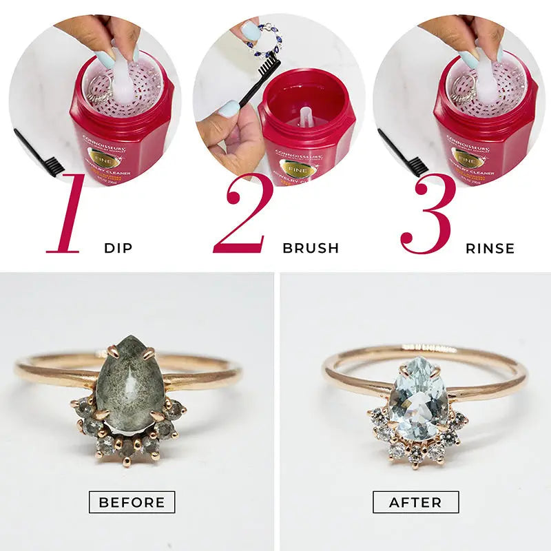 Jewelry Care Kit with Cleaning Tray and Soft Brush
