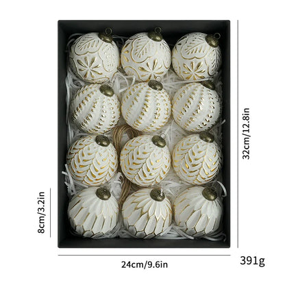 Set of Vintage Christmas Bauble Ornaments for Decoration