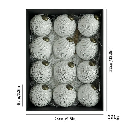 Set of Vintage Christmas Bauble Ornaments for Decoration