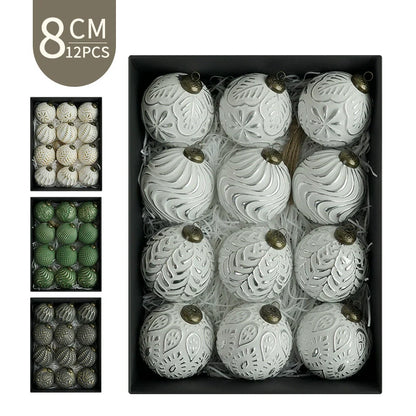 Set of Vintage Christmas Bauble Ornaments for Decoration