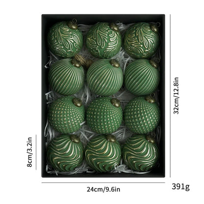 Set of Vintage Christmas Bauble Ornaments for Decoration