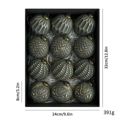 Set of Vintage Christmas Bauble Ornaments for Decoration