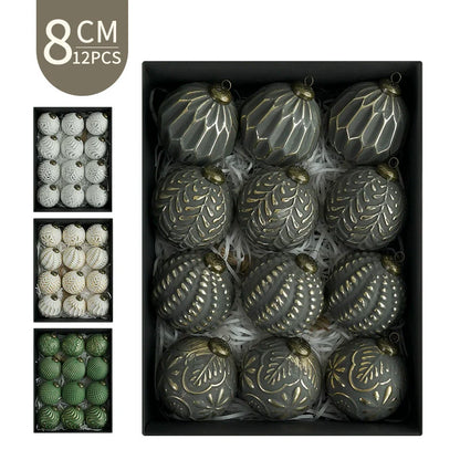 Set of Vintage Christmas Bauble Ornaments for Decoration