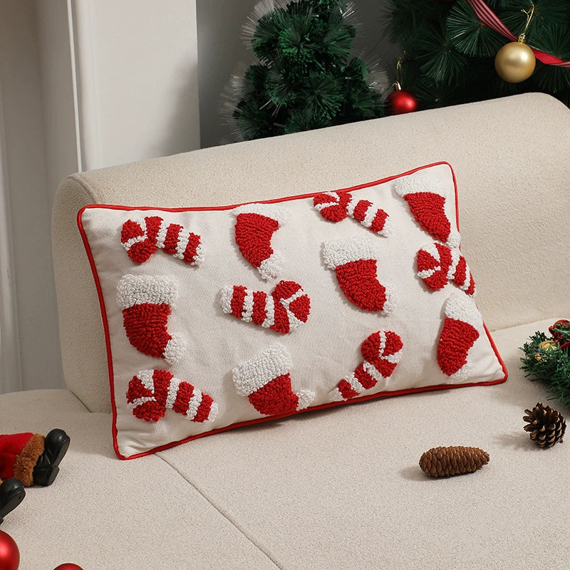 Luxurious 3D Textured Velvet Holiday Accent Pillow