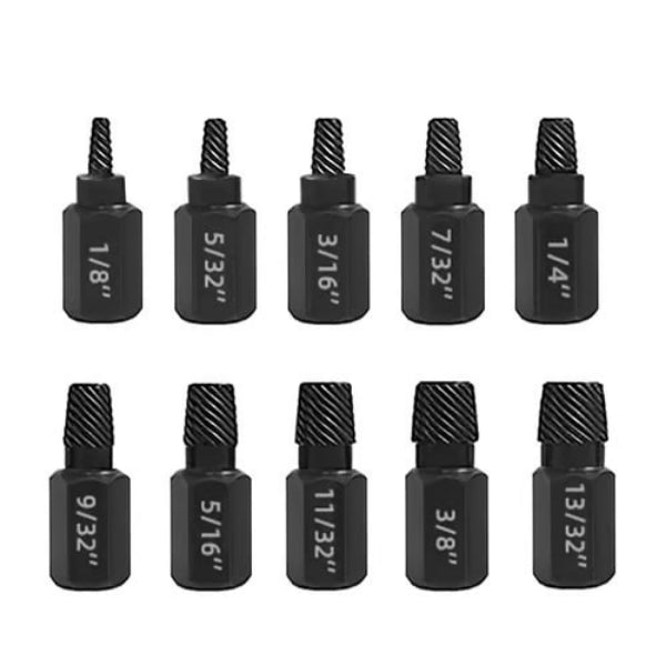 10-Piece Bolt Extractor Set | Effortlessly Remove Stuck Fasteners
