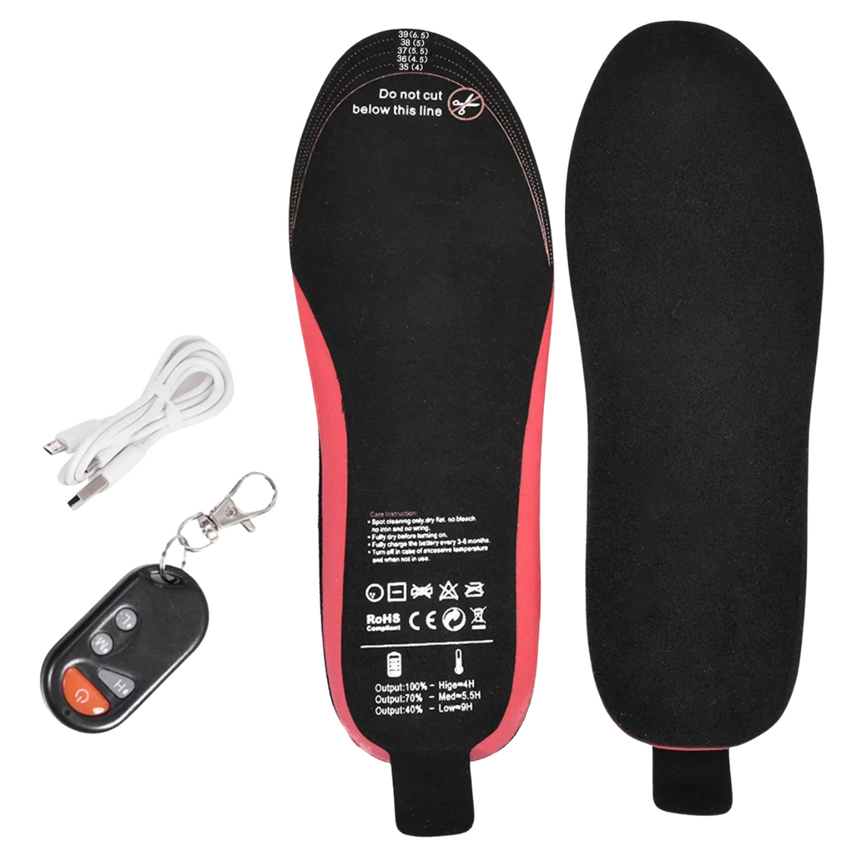 Remote-Controlled Electric Heated Shoe Insoles