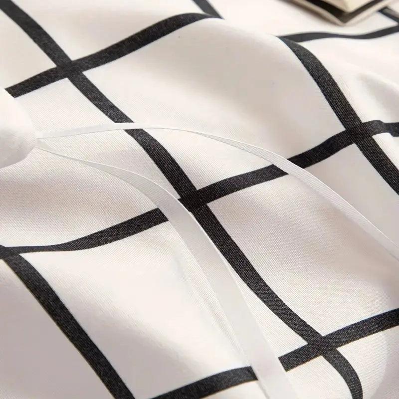 Checkered Pattern Bedding Set – Comfortable and Breathable