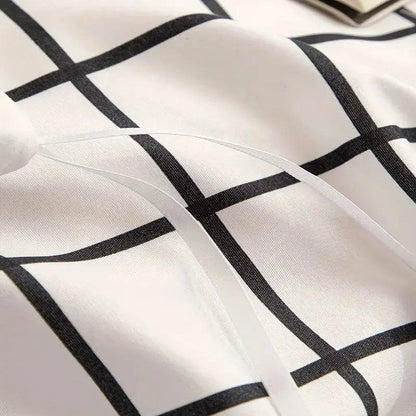 Checkered Pattern Bedding Set – Comfortable and Breathable