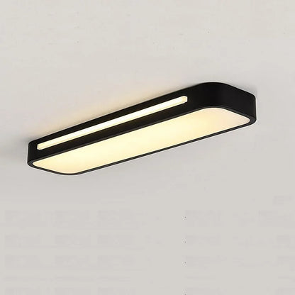 Linear Minimalist LED Ceiling Light in Iron with Acrylic Shade