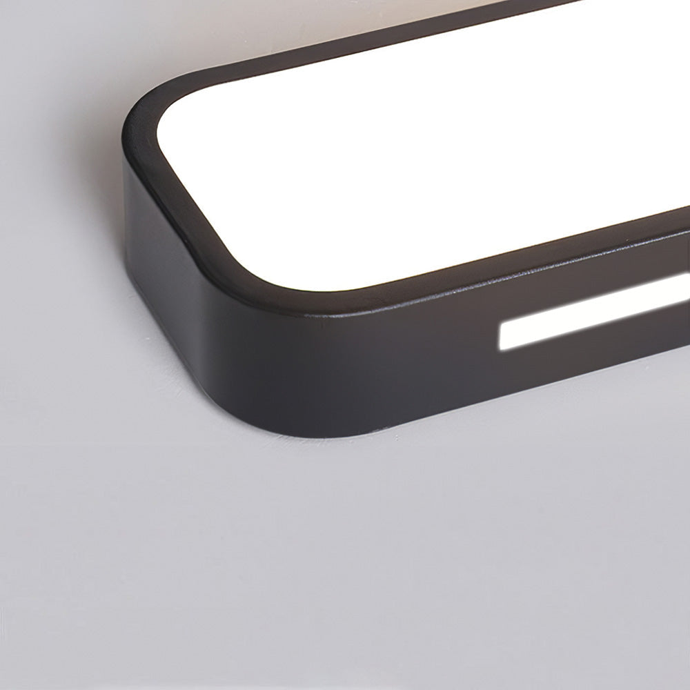 Linear Minimalist LED Ceiling Light in Iron with Acrylic Shade