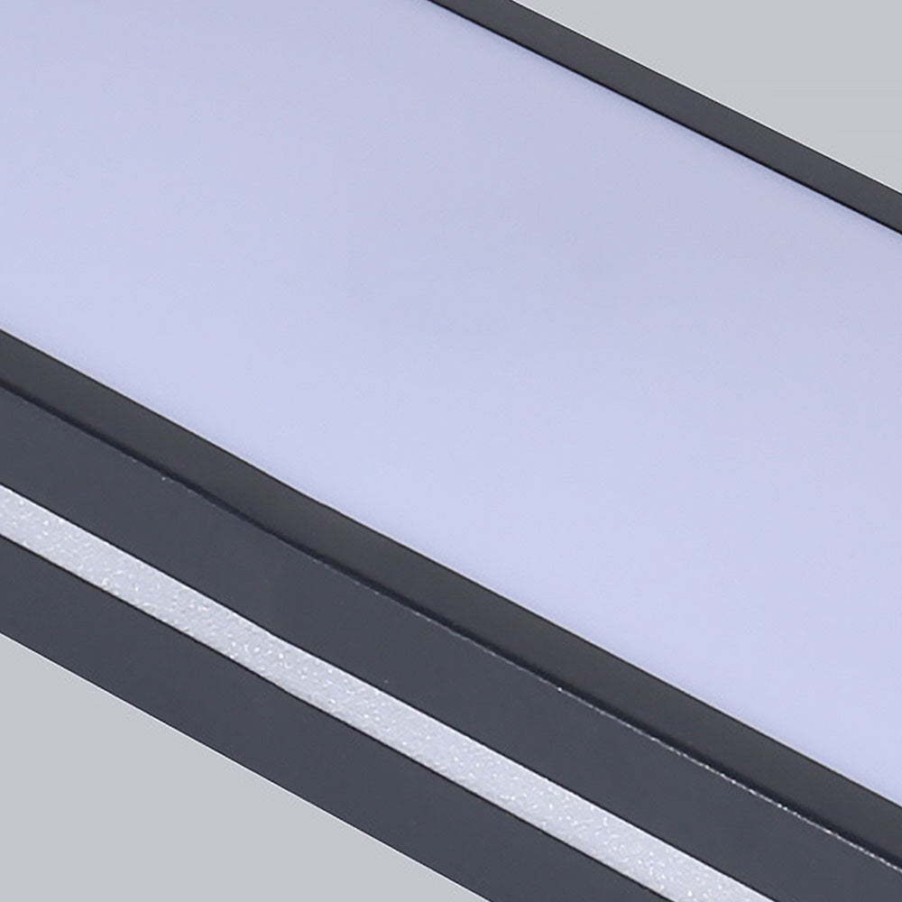 Linear Minimalist LED Ceiling Light in Iron with Acrylic Shade