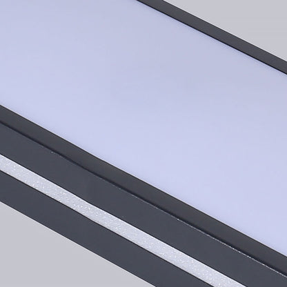 Linear Minimalist LED Ceiling Light in Iron with Acrylic Shade