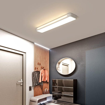 Linear Minimalist LED Ceiling Light in Iron with Acrylic Shade