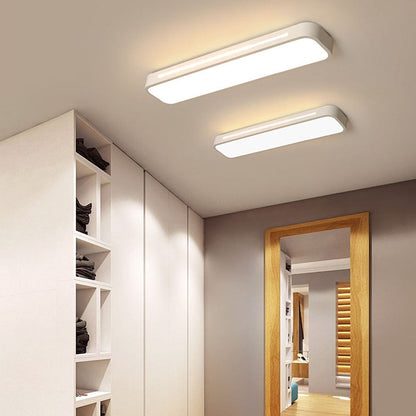 Linear Minimalist LED Ceiling Light in Iron with Acrylic Shade