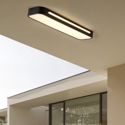 Linear Minimalist LED Ceiling Light in Iron with Acrylic Shade