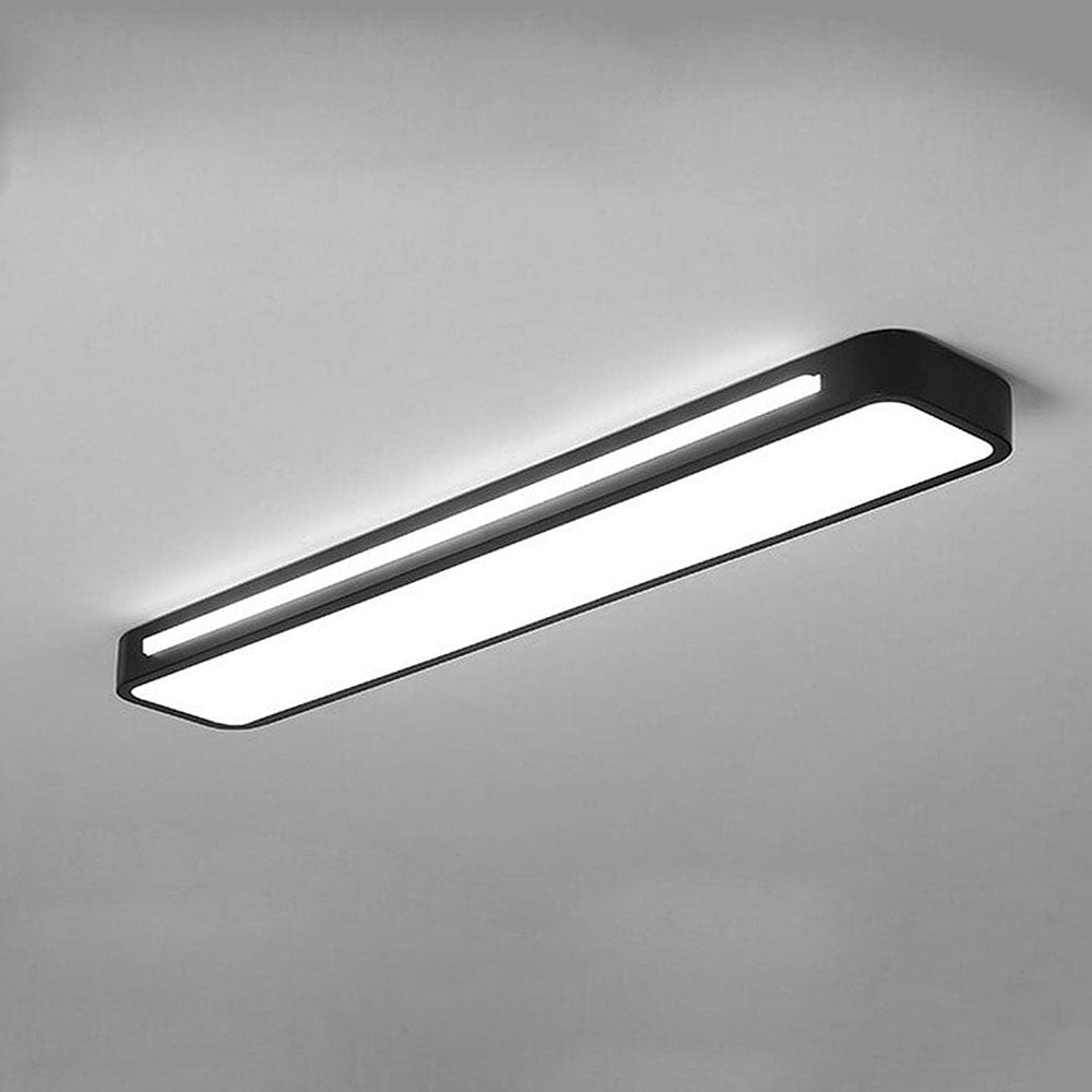 Linear Minimalist LED Ceiling Light in Iron with Acrylic Shade