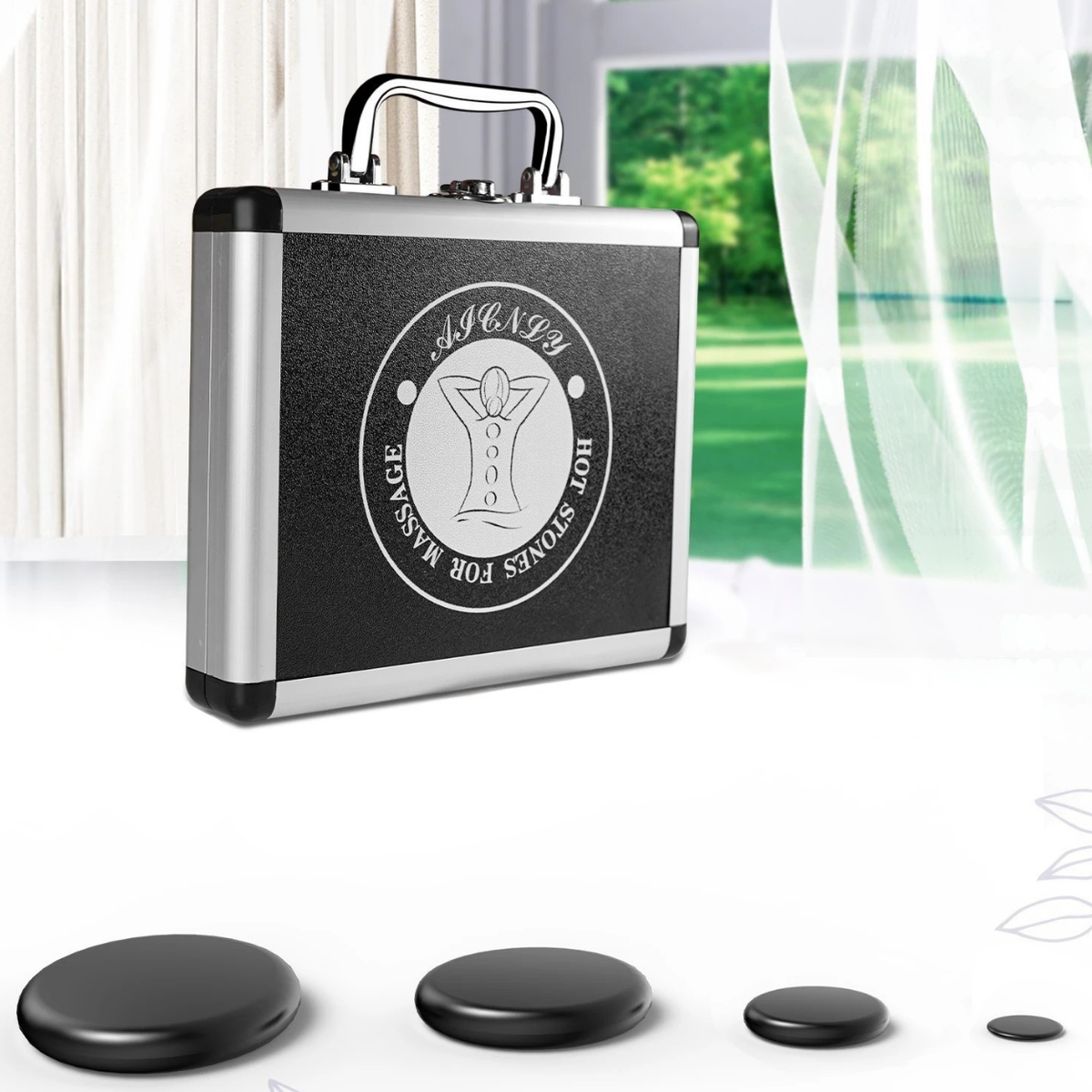 Massage Stone with Integrated Heater – Basalt Heating Element