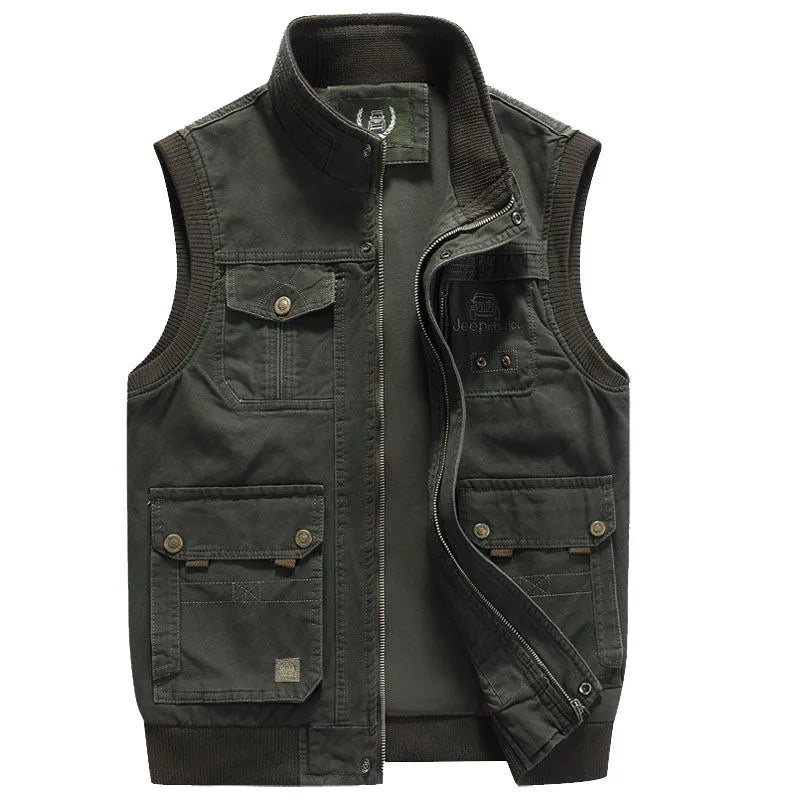 Men's Sleeveless Vintage Multi-Pocket Vest