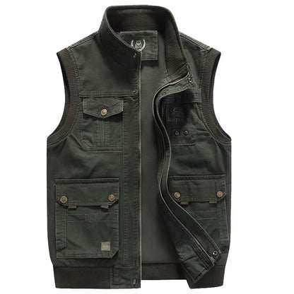 Men's Sleeveless Vintage Multi-Pocket Vest