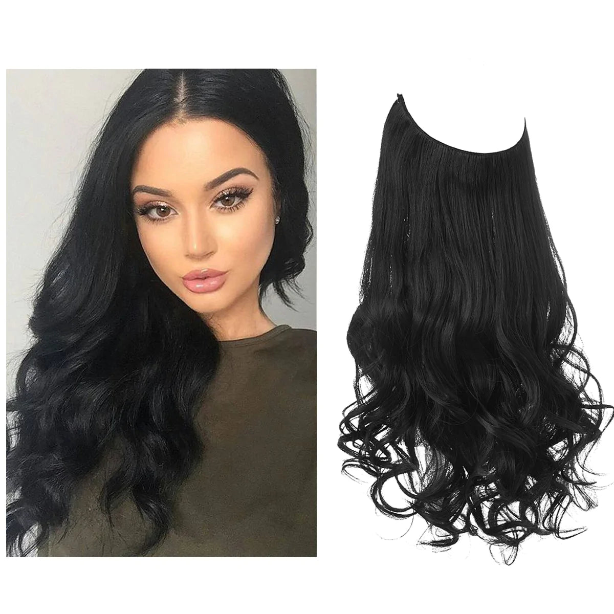 Real Hair Extensions for Natural Wavy Volume in Blonde