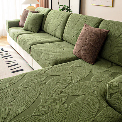 Waterproof Sofa Protector with Tropical Leaf Design – Elastic, Scratch-Resistant, Full Coverage