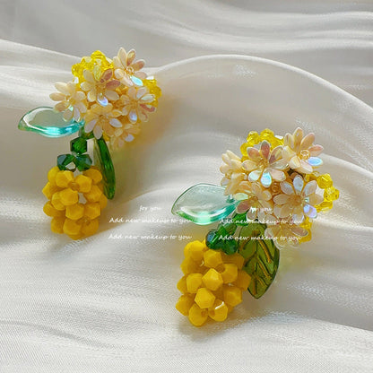 Vibrant Artisan-Crafted Strawberry Gem Earrings