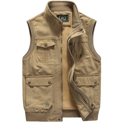 Men's Sleeveless Vintage Multi-Pocket Vest