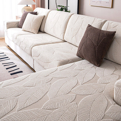 Waterproof Sofa Protector with Tropical Leaf Design – Elastic, Scratch-Resistant, Full Coverage