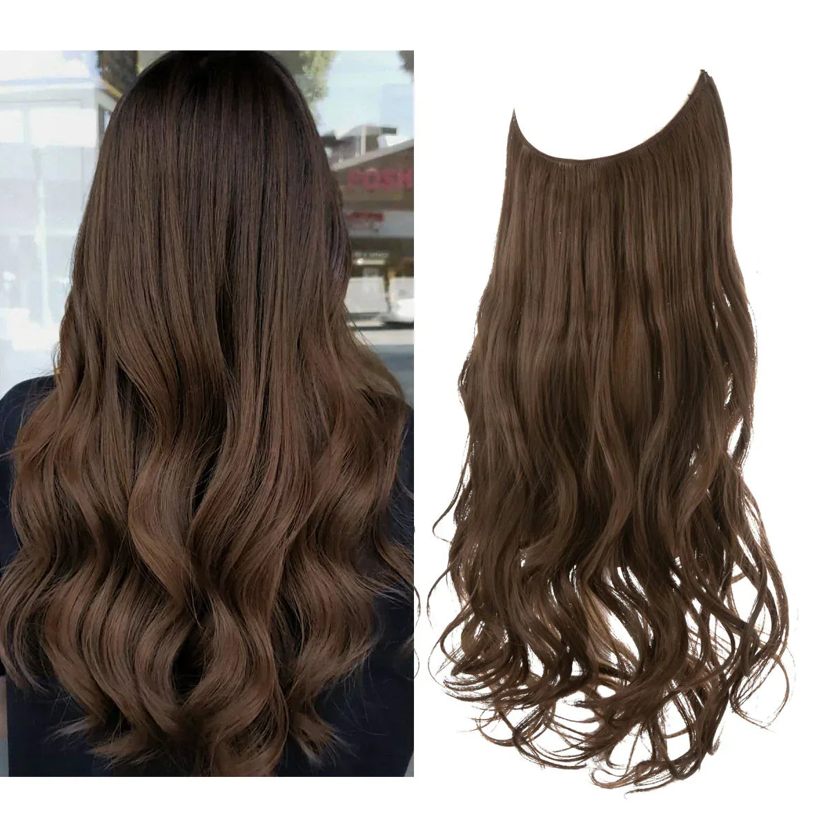 Real Hair Extensions for Natural Wavy Volume in Blonde