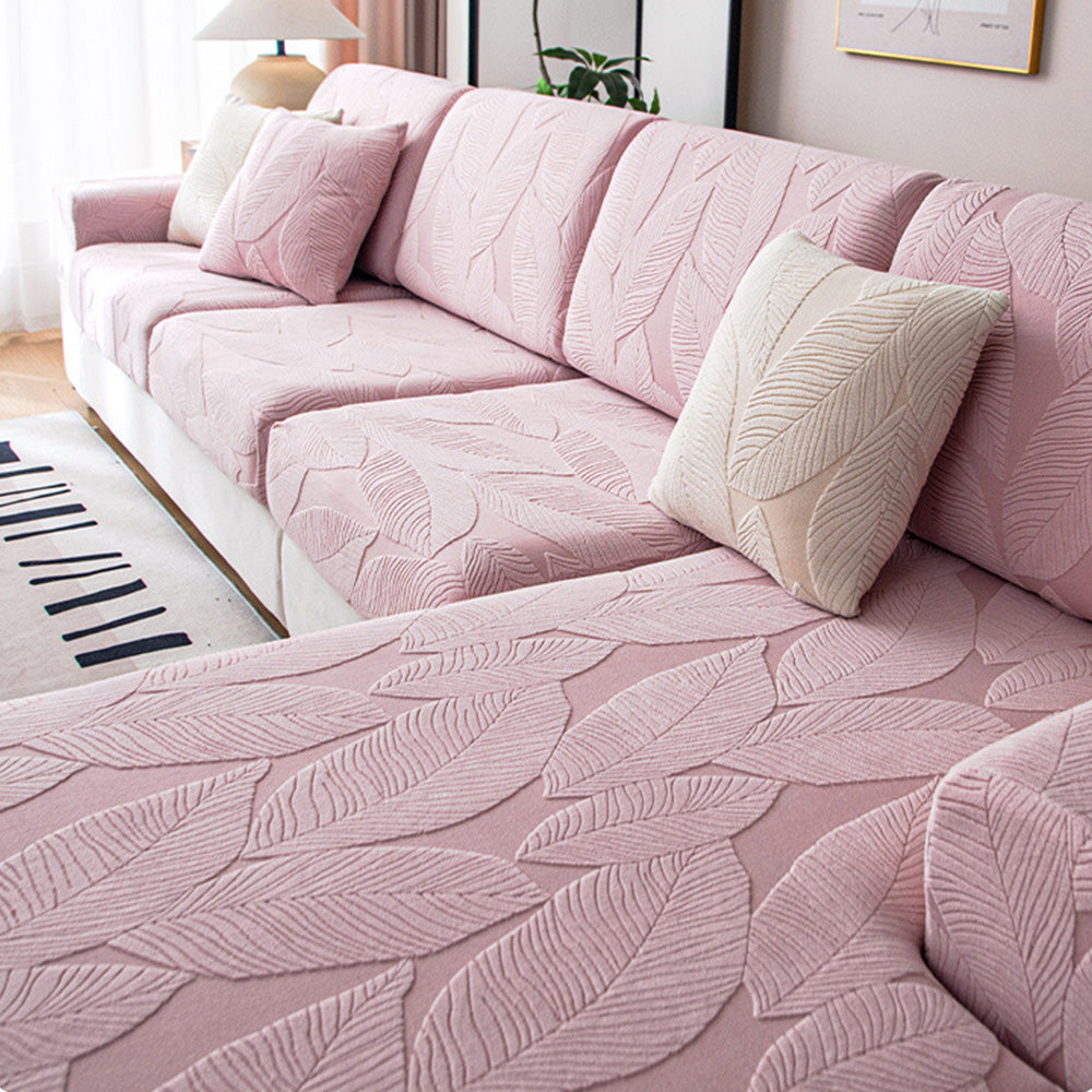 Waterproof Sofa Protector with Tropical Leaf Design – Elastic, Scratch-Resistant, Full Coverage