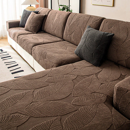 Waterproof Sofa Protector with Tropical Leaf Design – Elastic, Scratch-Resistant, Full Coverage