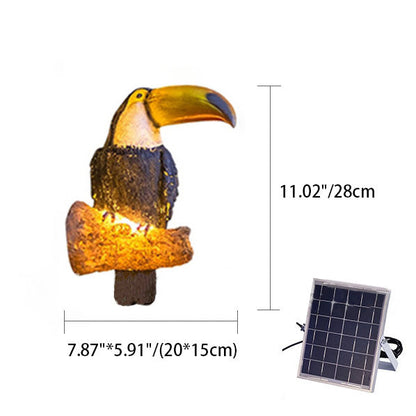 LED Garden Sculpture Lamp - Solar Outdoor Bird Light