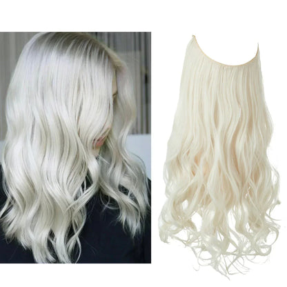 Real Hair Extensions for Natural Wavy Volume in Blonde