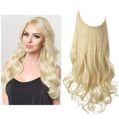 Real Hair Extensions for Natural Wavy Volume in Blonde