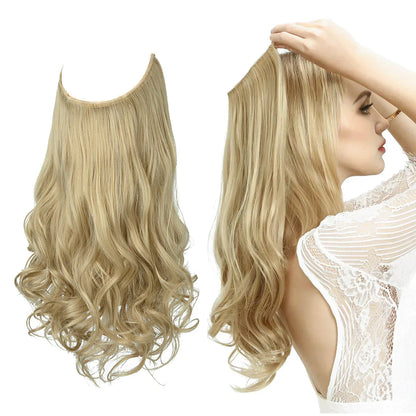 Real Hair Extensions for Natural Wavy Volume in Blonde