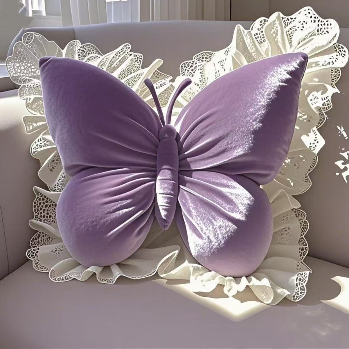 Charming Butterfly Accent Pillow for Enchanting Spaces