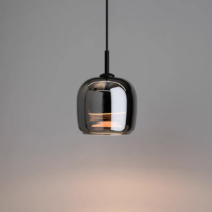 Nordic Black Glass Hanging Light Fixture - Modern Pendant Lamp for Dining and Kitchen