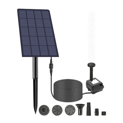 Solar-Powered Floating Fountain for Garden Ponds and Bird Baths