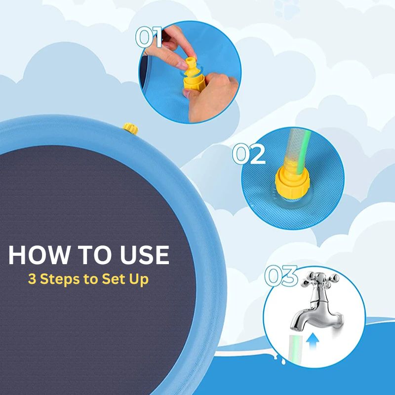 Splash Pad for Pets - Paws and Play Water Fun