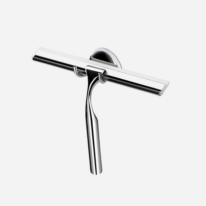 Sleek Stainless Steel Window Squeegee with Suction Hook
