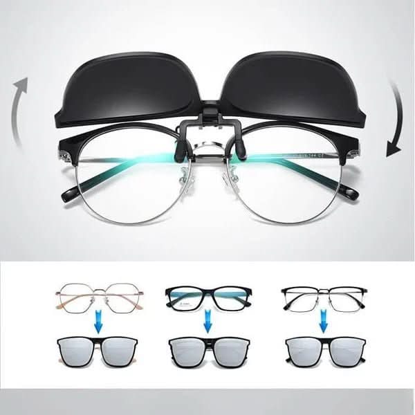 Clip-On Sunglasses for Outdoor Activities and Driving