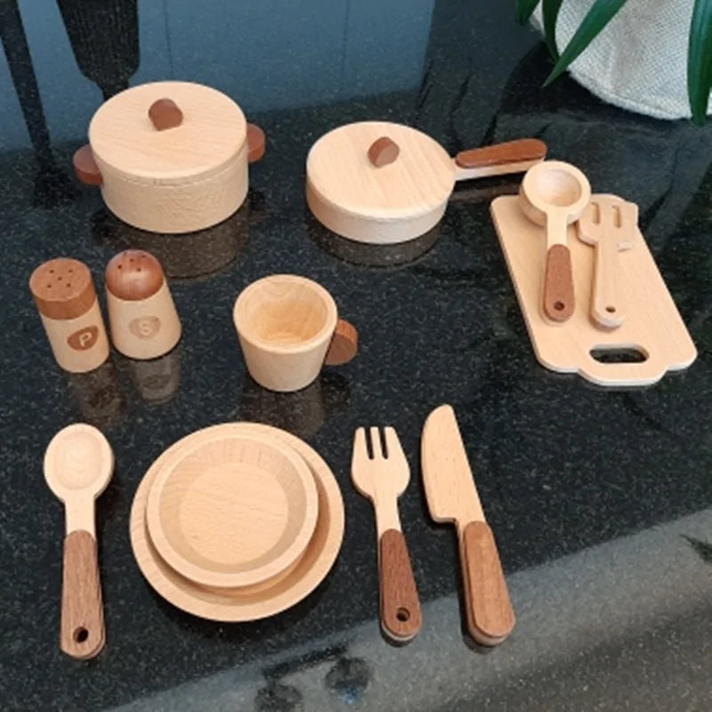 Cooking Playset – Wooden Kitchen Toy for Kids