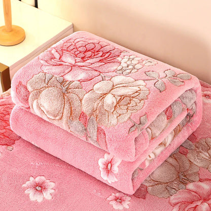 Cozy Floral Blanket | Soft Home Throw for Bed, Sofa & Travel | Skin-Friendly & Vibrant Colors