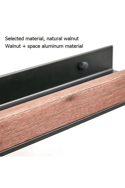 Wooden Wall Shelf with Accent Design