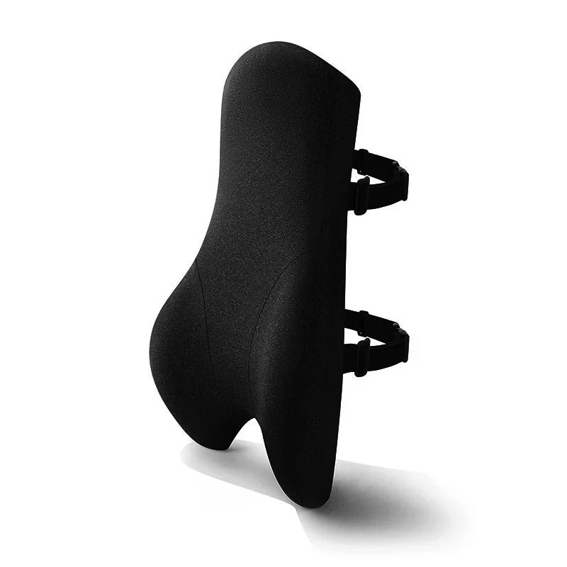 24-Inch Lumbar Support Cushion with Memory Foam, Breathable Mesh, and Non-Slip Straps