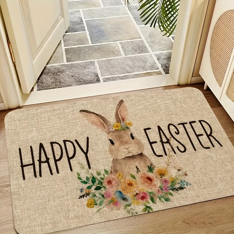 Easter Bunny Door Mat | Stain-Resistant & Non-Slip | 40x60–60x90 cm