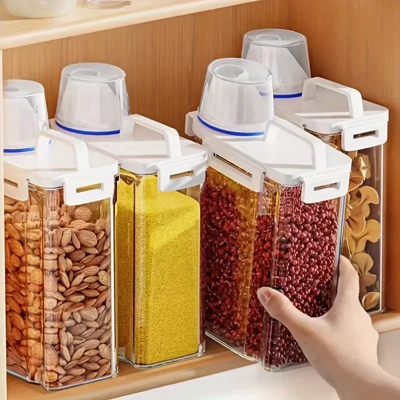 Measuring Cup Dispenser for Rice, Cereal, and Flour – Airtight Storage
