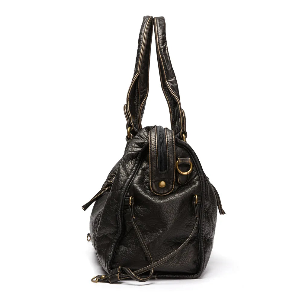 Black Tote Bag for School – Modern Practicality with Retro Elegance